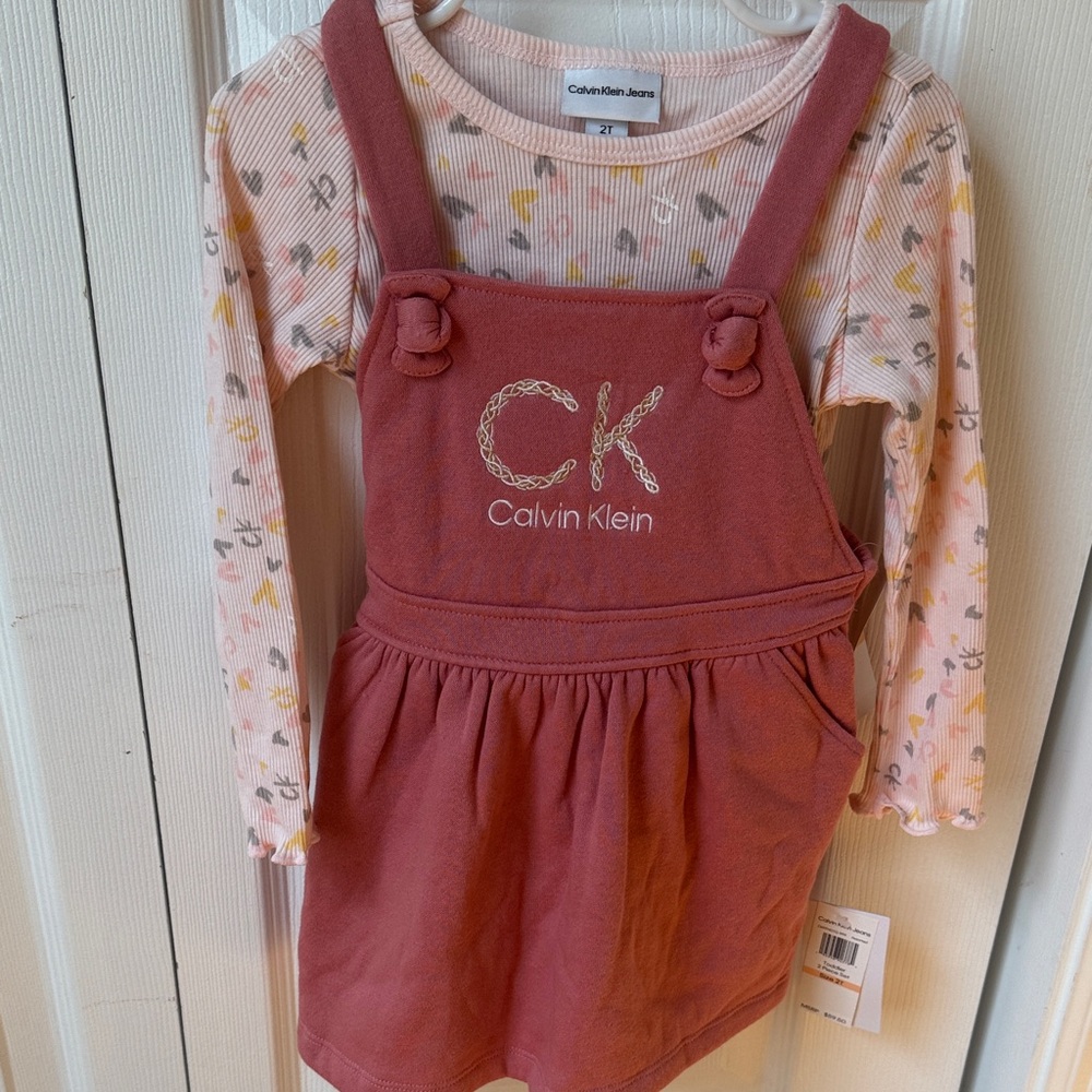 Calvin Klein Pink Jumper with Floral Long Sleeve